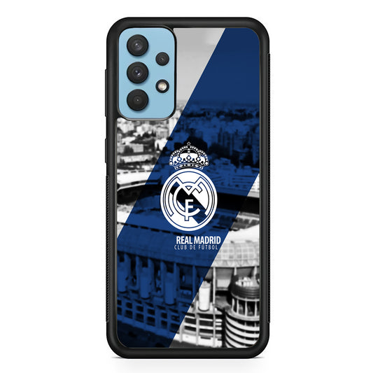 Real Madrid White Silhouette Samsung Galaxy A32 Case