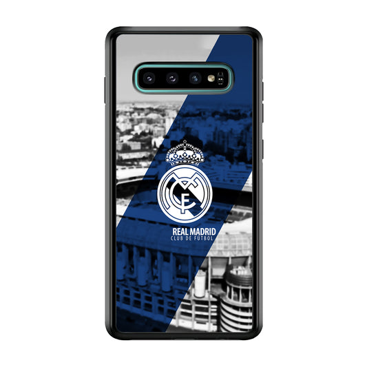 Real Madrid White Silhouette Samsung Galaxy S10 Plus Case