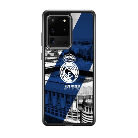 Real Madrid White Silhouette Samsung Galaxy S20 Ultra Case