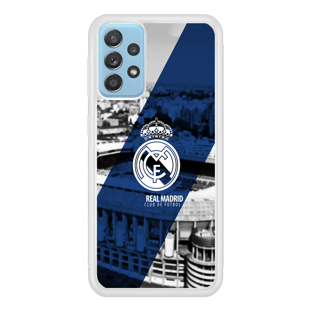 Real Madrid White Silhouette Samsung Galaxy A72 Case