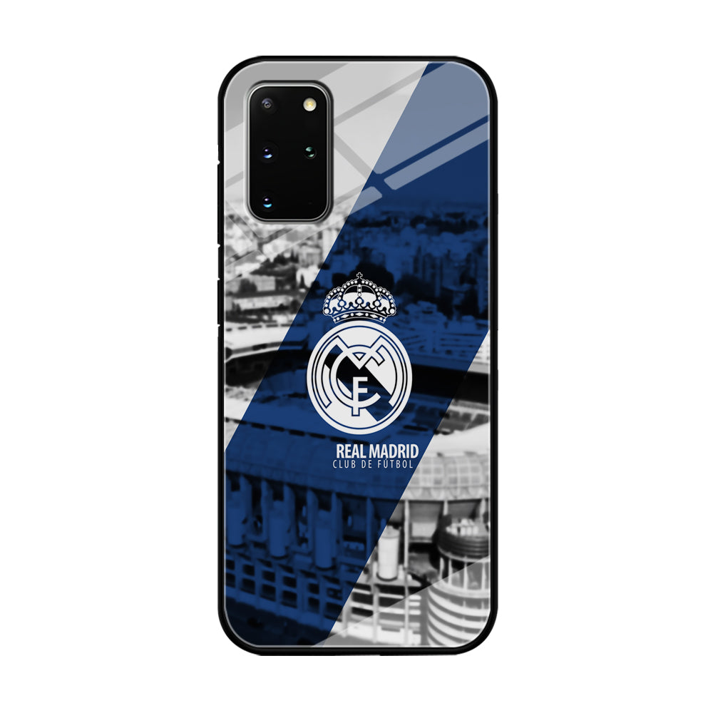 Real Madrid White Silhouette Samsung Galaxy S20 Plus Case