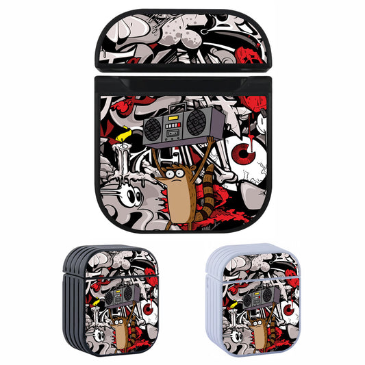 Regular Show Keep Music On Hard Plastic Case Cover For Apple Airpods