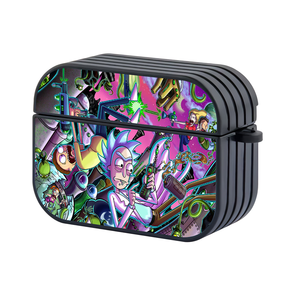 Rick and Morty Disturbing The World Hard Plastic Case Cover For Apple Airpods Pro