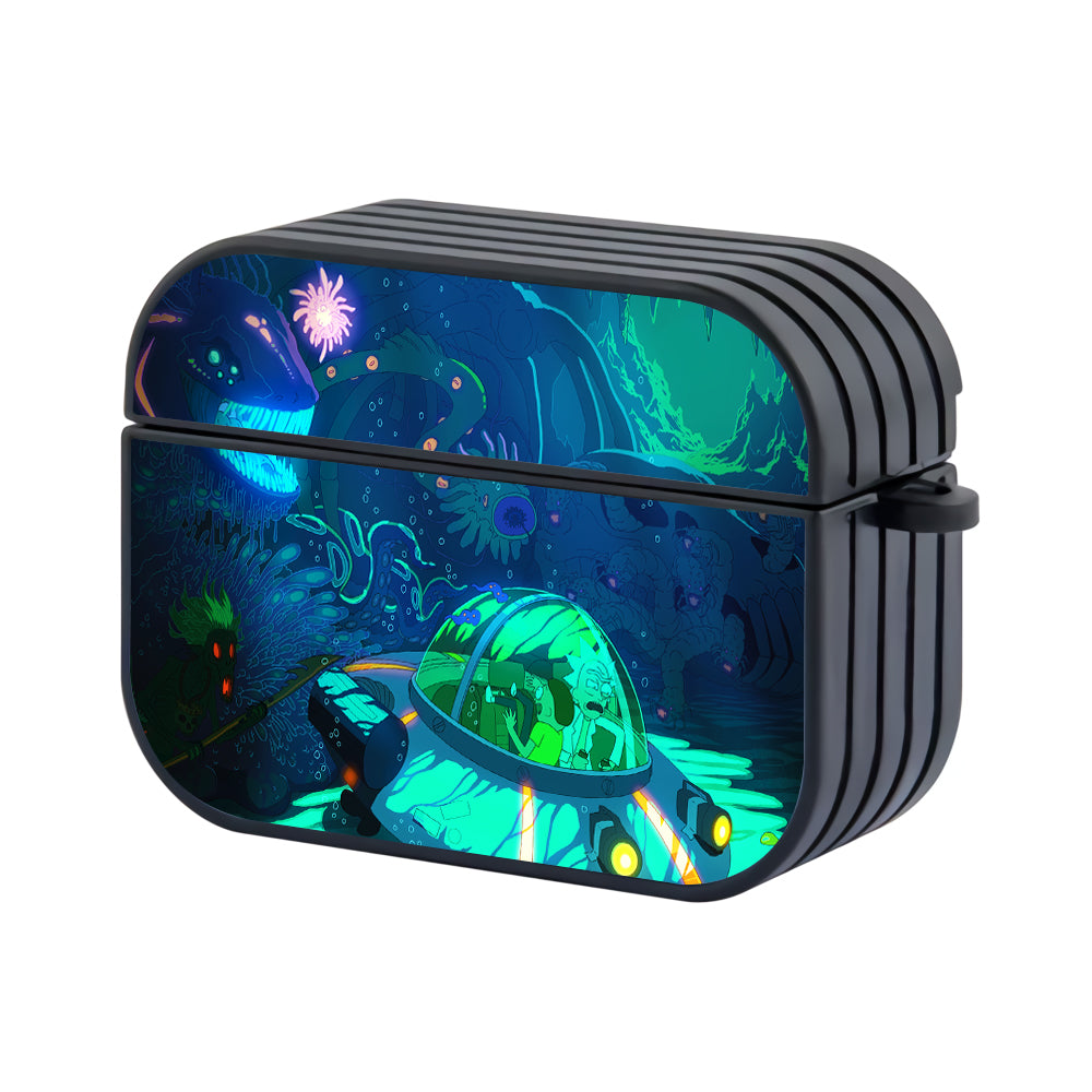 Rick and Morty Get to Know Underwater Life Hard Plastic Case Cover For Apple Airpods Pro