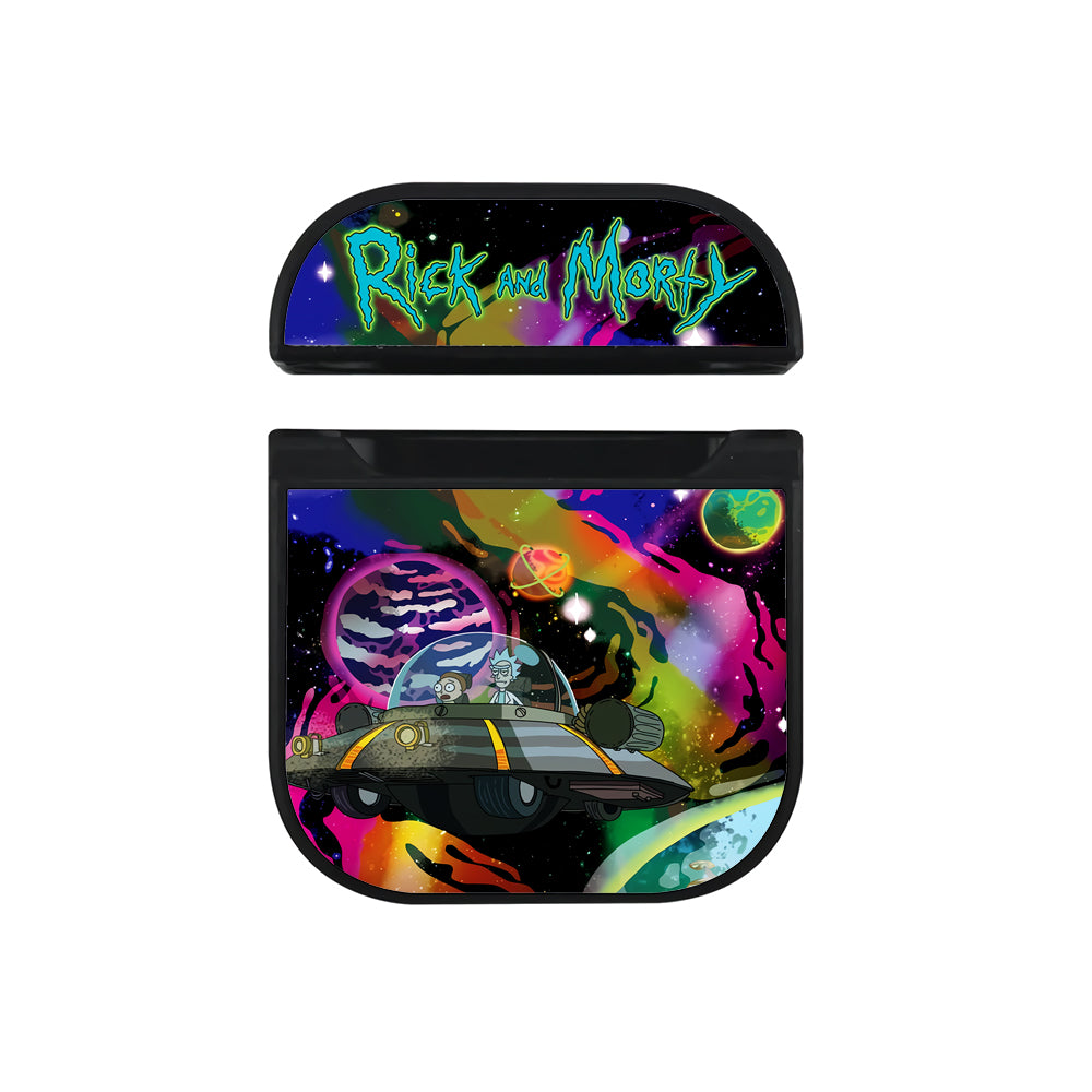 Rick and Morty Ride a Spacecraft Hard Plastic Case Cover For Apple Airpods