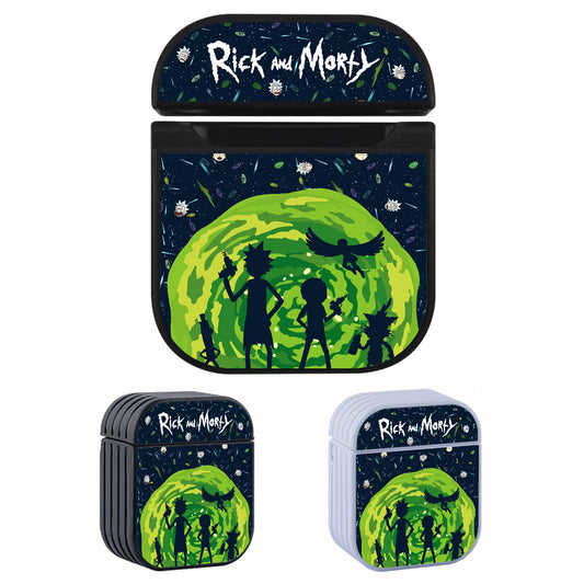 Rick and Morty Silhouette of Combined Troops Hard Plastic Case Cover For Apple Airpods
