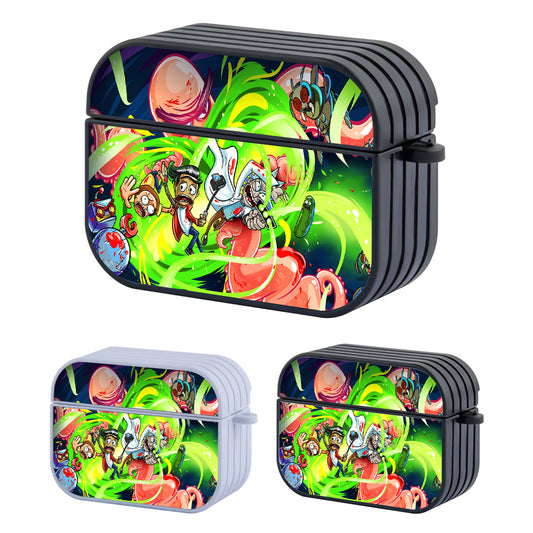 Rick and Morty Strike at the Right Time Hard Plastic Case Cover For Apple Airpods Pro