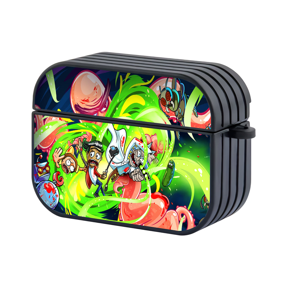 Rick and Morty Strike at the Right Time Hard Plastic Case Cover For Apple Airpods Pro