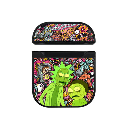 Rick and Morty The Melting World Hard Plastic Case Cover For Apple Airpods