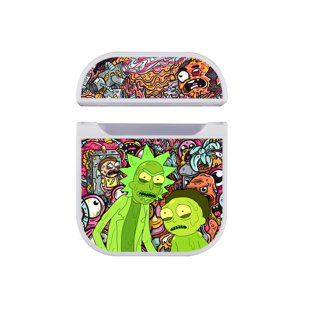 Rick and Morty The Melting World Hard Plastic Case Cover For Apple Airpods