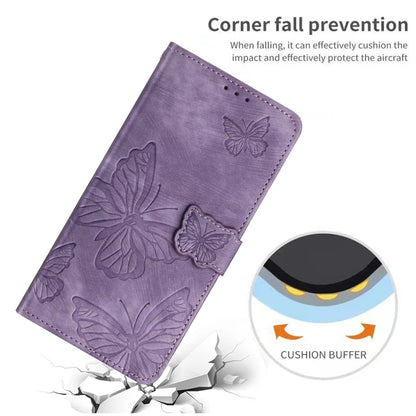 3D Butterfly Matte Leather Flip Wallet Case Phone Cover