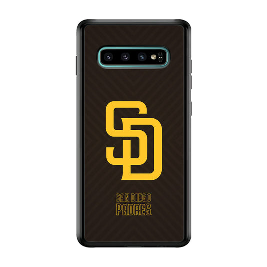 San Diego Padres Shape and Emblem Samsung Galaxy S10 Plus Case