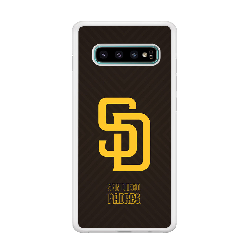 San Diego Padres Shape and Emblem Samsung Galaxy S10 Plus Case