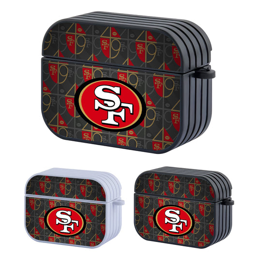 San Francisco 49ers NFL Gold and Red Patern of Emblem Hard Plastic Case Cover For Apple Airpods Pro