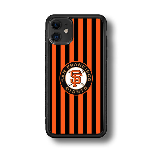 San Francisco Giants Emblem on Flag iPhone 11 Case