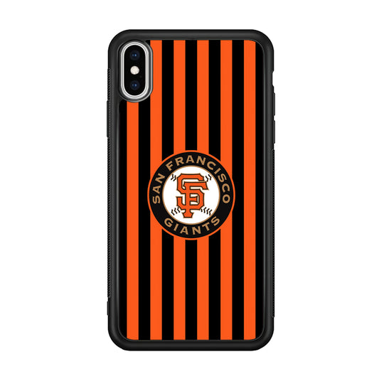 San Francisco Giants Emblem on Flag iPhone Xs Max Case
