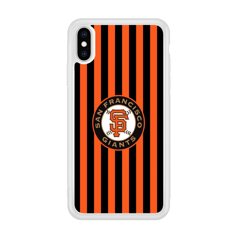 San Francisco Giants Emblem on Flag iPhone X Case