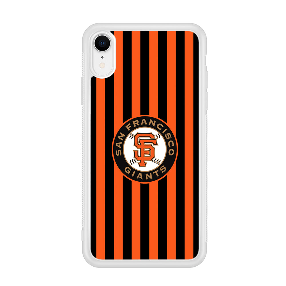 San Francisco Giants Emblem on Flag iPhone XR Case