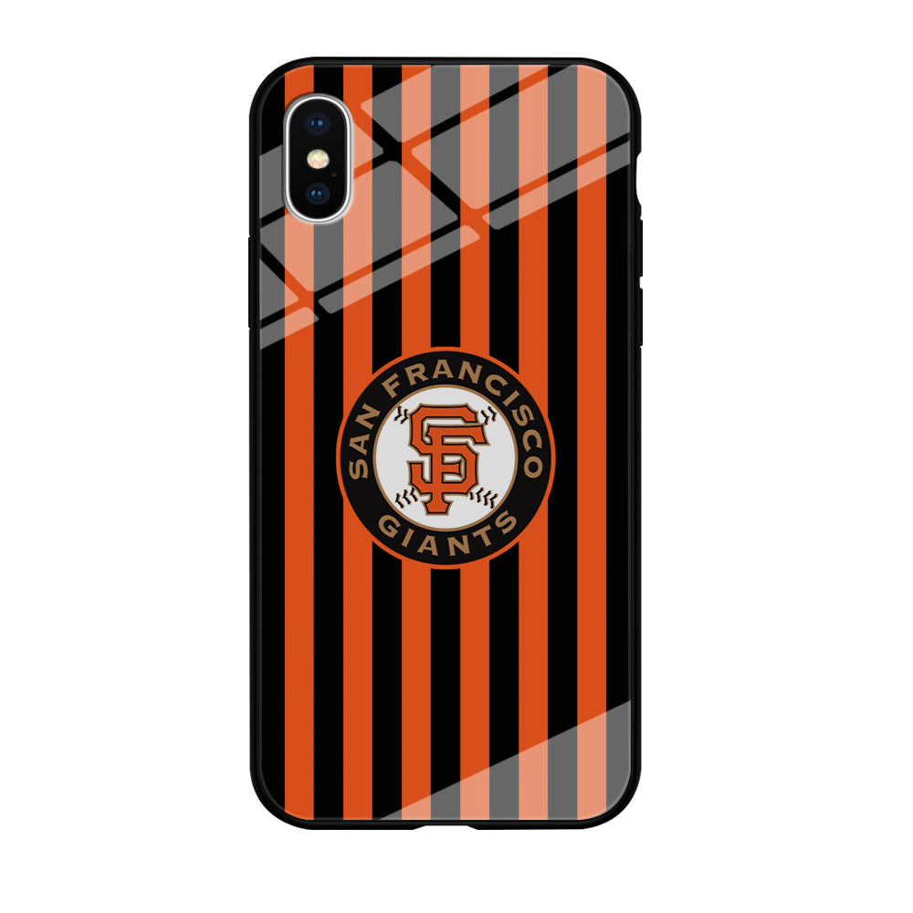 San Francisco Giants Emblem on Flag iPhone X Case