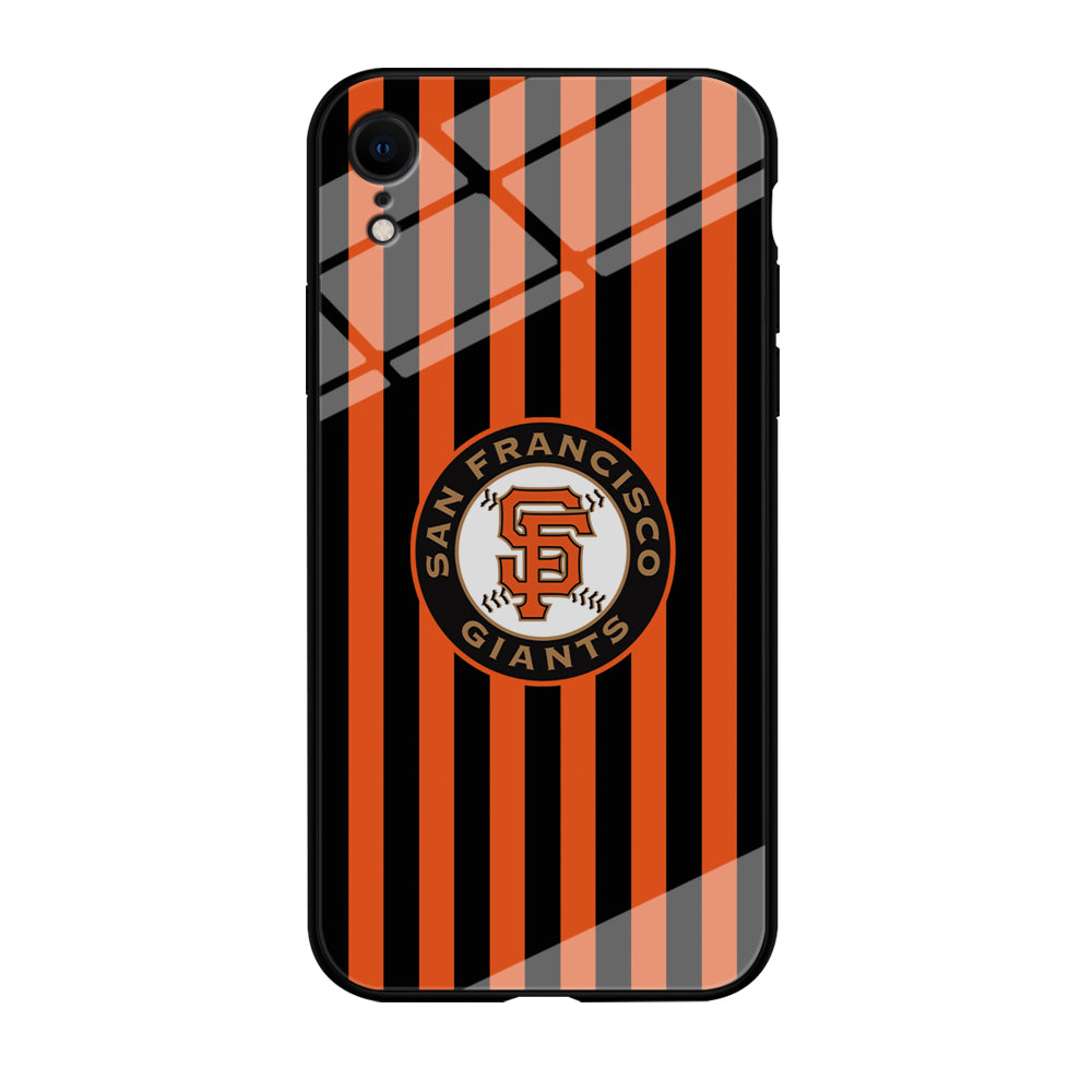 San Francisco Giants Emblem on Flag iPhone XR Case
