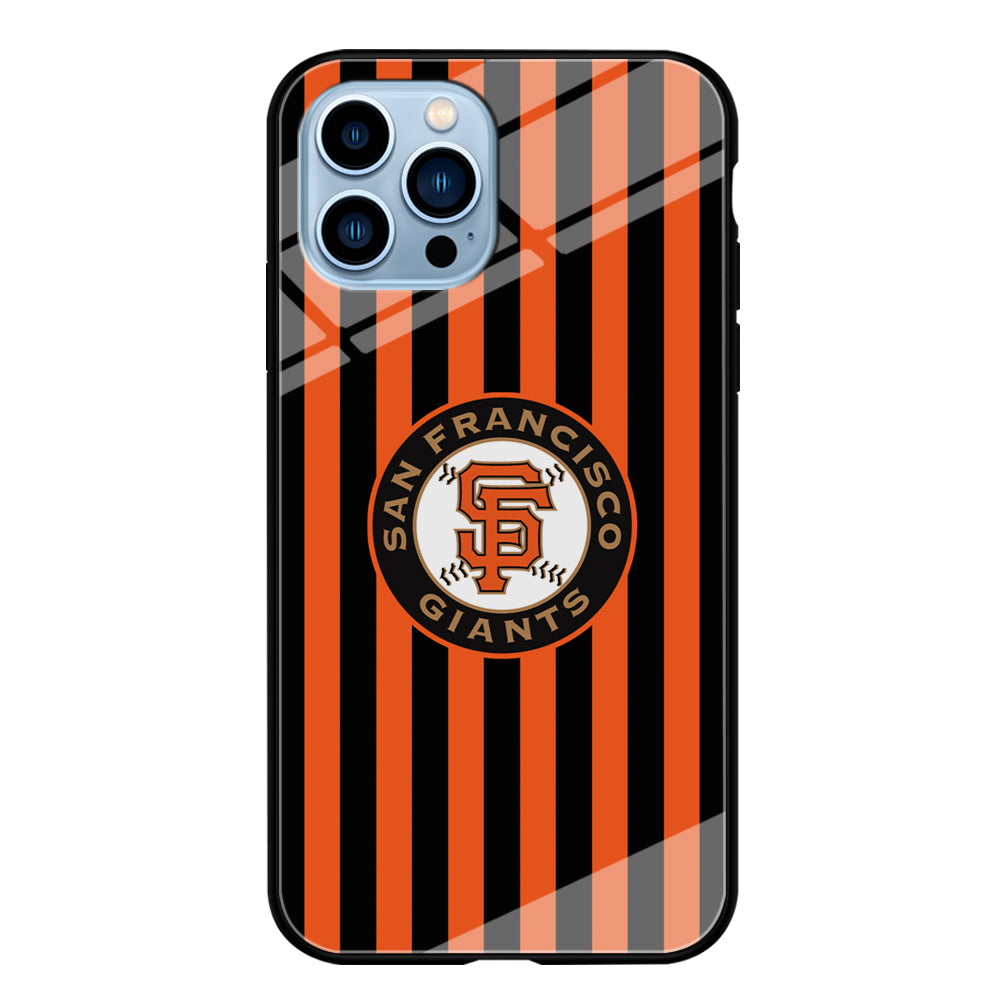 San Francisco Giants Emblem on Flag iPhone 13 Pro Max Case