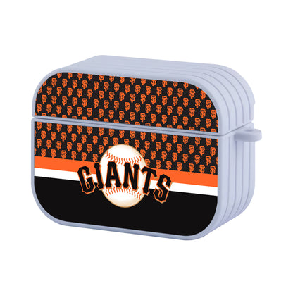 San Francisco Giants MLB Patern Word on Top Hard Plastic Case Cover For Apple Airpods Pro
