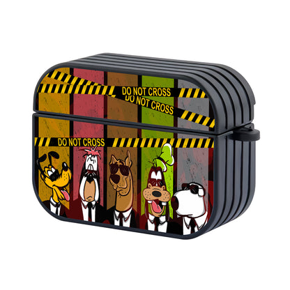 Scooby and Dog Friends in Black Hard Plastic Case Cover For Apple Airpods Pro