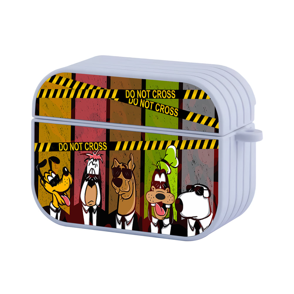 Scooby and Dog Friends in Black Hard Plastic Case Cover For Apple Airpods Pro