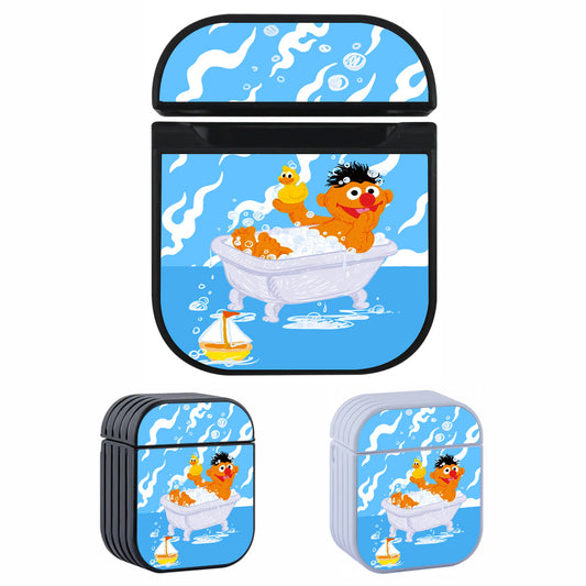 Sesame Street Bubble on Bathtub Hard Plastic Case Cover For Apple Airpods