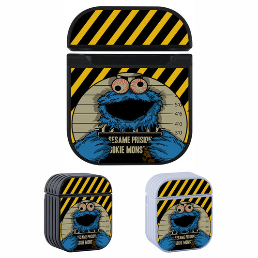 Sesame Street Captured Cookies Monster Hard Plastic Case Cover For Apple Airpods