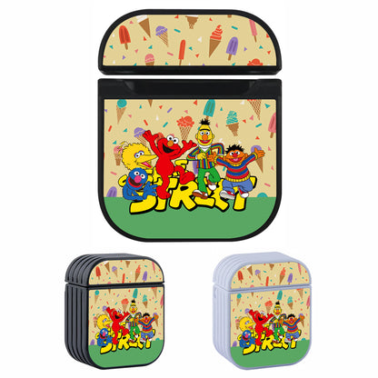 Sesame Street Chill Together Hard Plastic Case Cover For Apple Airpods