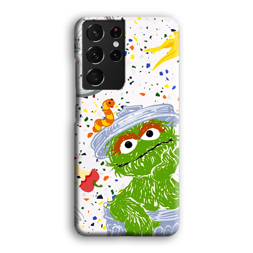 Sesame Street Grover Become Green Samsung Galaxy S21 Ultra Case