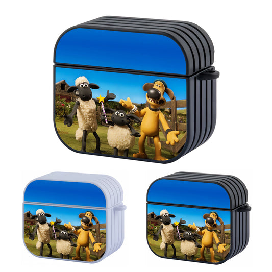 Shaun the Sheep's and The Dog Hard Plastic Case Cover For Apple Airpods 3