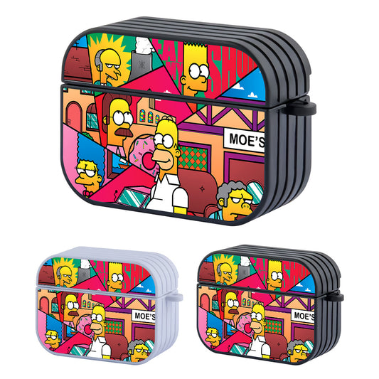 Simpson Art from Springfield Hard Plastic Case Cover For Apple Airpods Pro