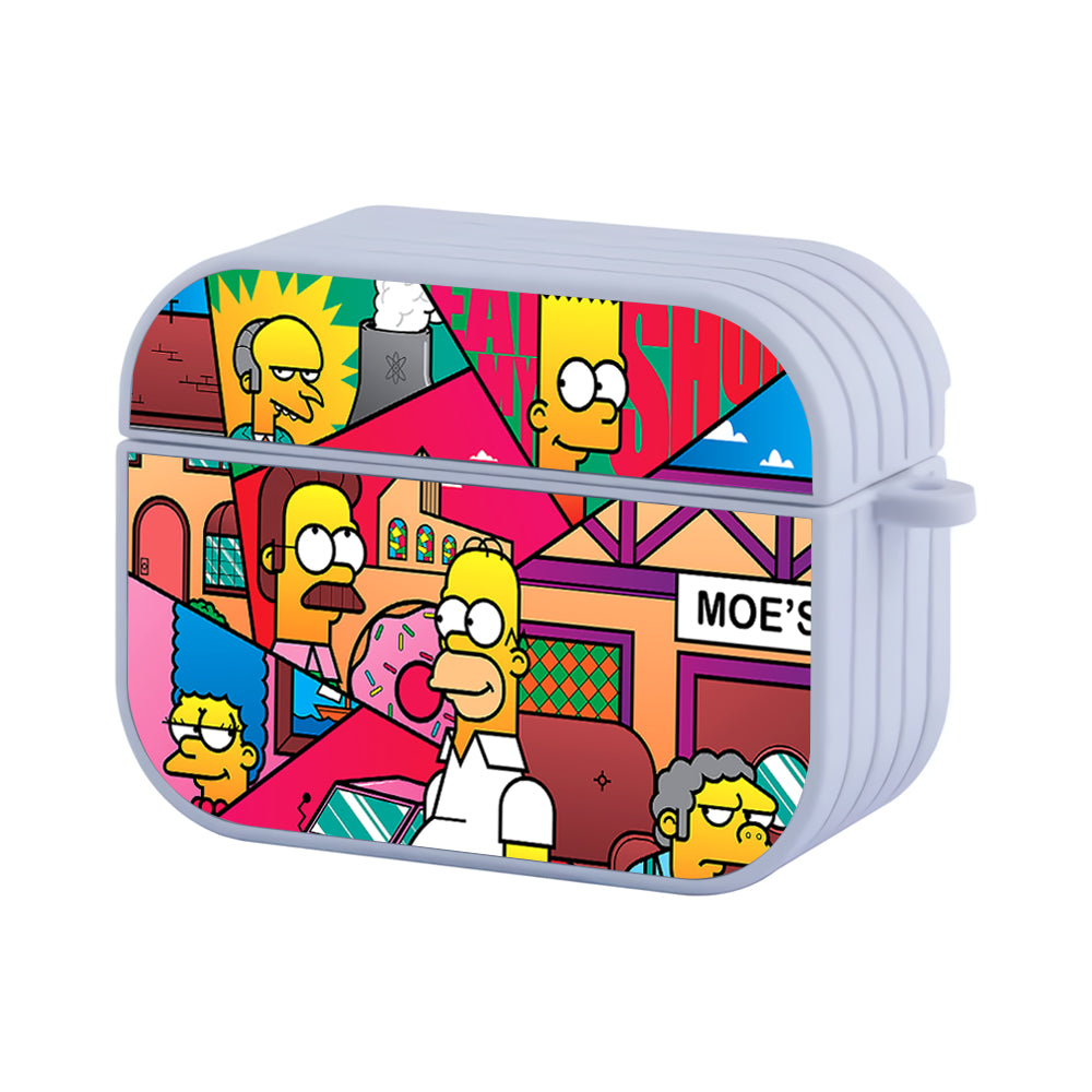 Simpson Art from Springfield Hard Plastic Case Cover For Apple Airpods Pro