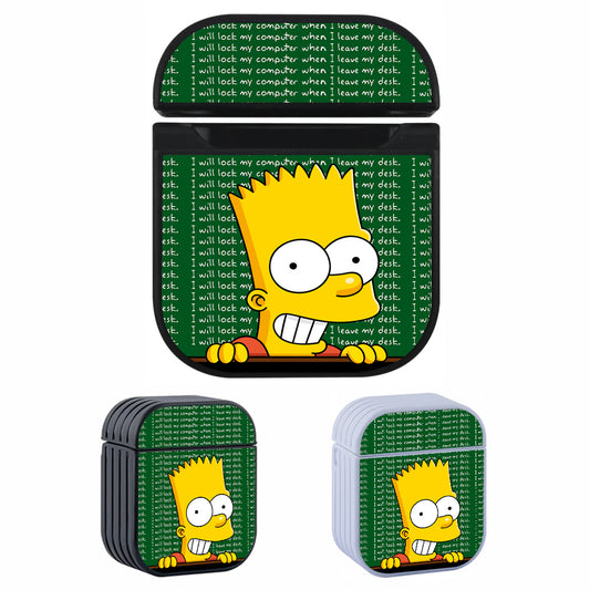 Simpson Bart Have Completed The Task Hard Plastic Case Cover For Apple Airpods