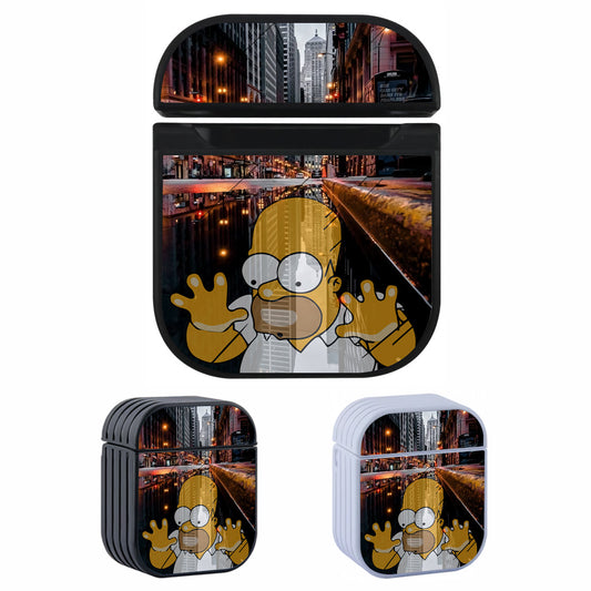 Simpson Homer is Still in Awe Hard Plastic Case Cover For Apple Airpods