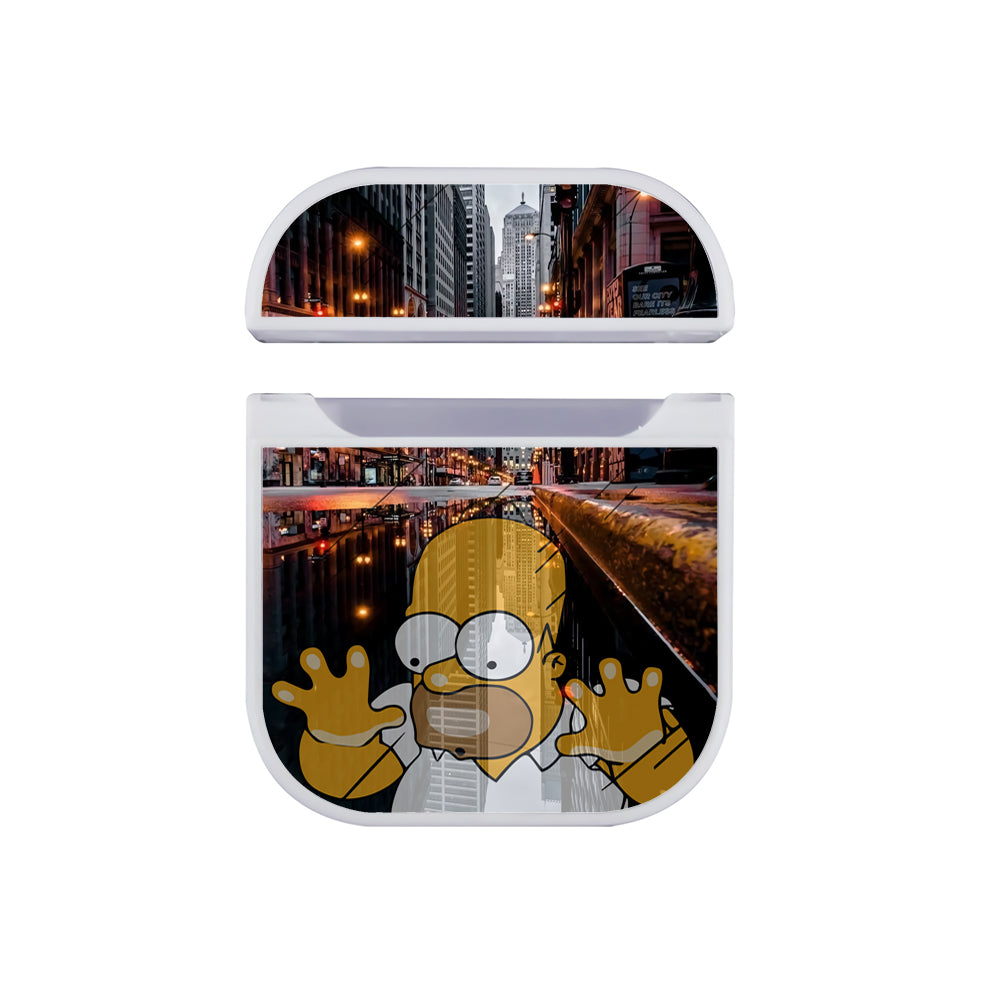 Simpson Homer is Still in Awe Hard Plastic Case Cover For Apple Airpods