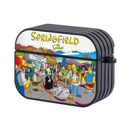 Simpsons Film Festival of Springfield Hard Plastic Case Cover For Apple Airpods Pro