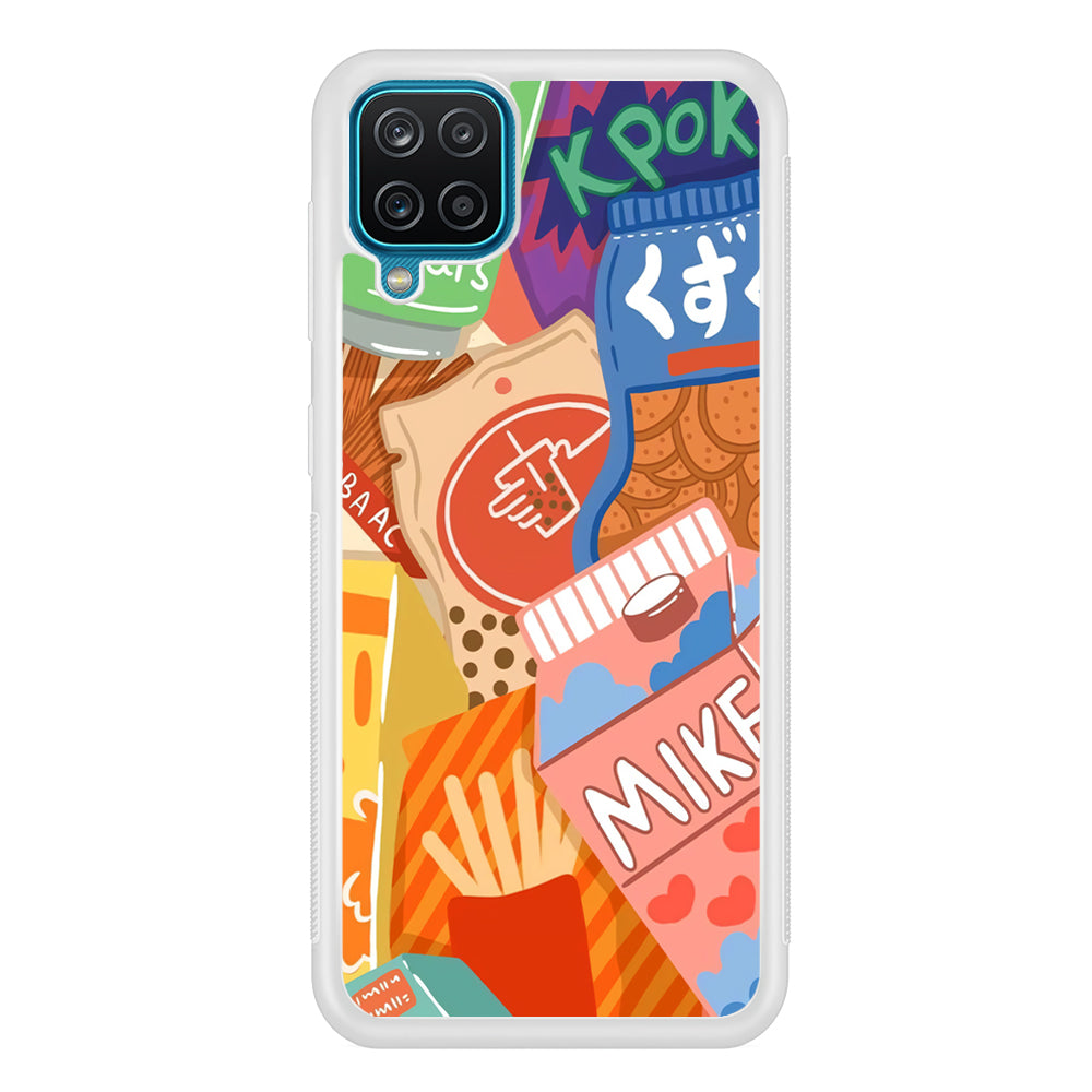 Snack Cartoon Weekly Groceries Samsung Galaxy A12 Case