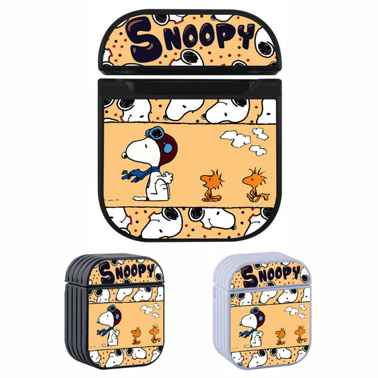 Snoopy Fly with Dreams Hard Plastic Case Cover For Apple Airpods