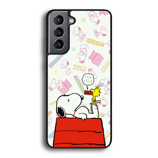 Snoopy Food Please Samsung Galaxy S21 Plus Case
