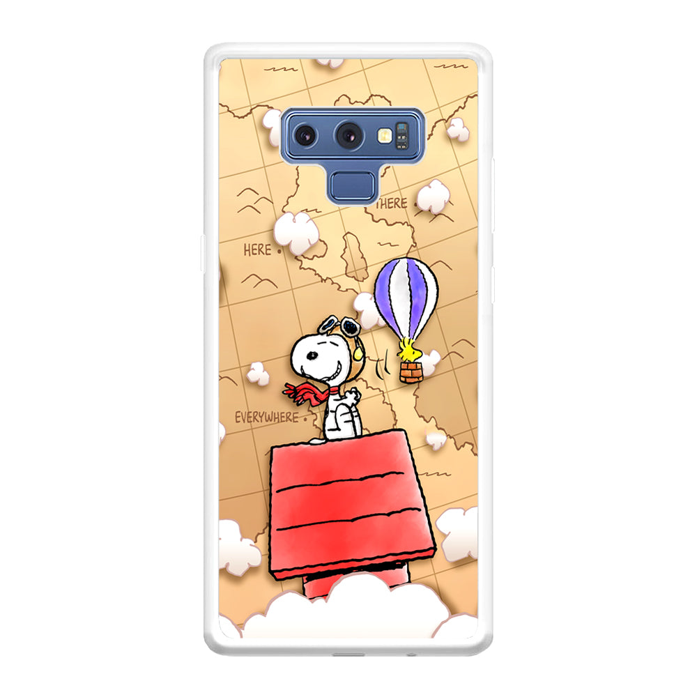 Snoopy Journey Around The World Samsung Galaxy Note 9 Case