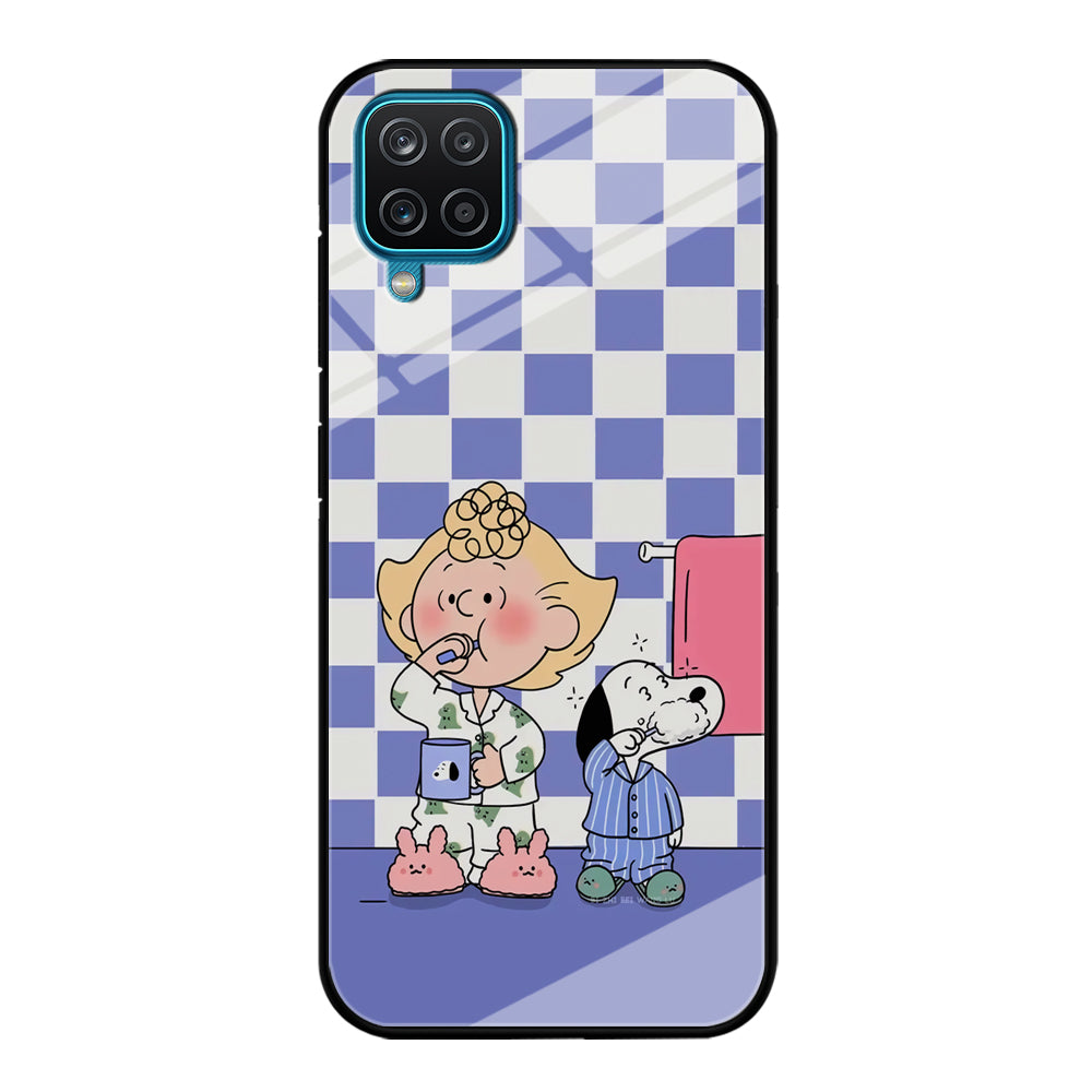Snoopy Prepare for Sleep Samsung Galaxy A12 Case