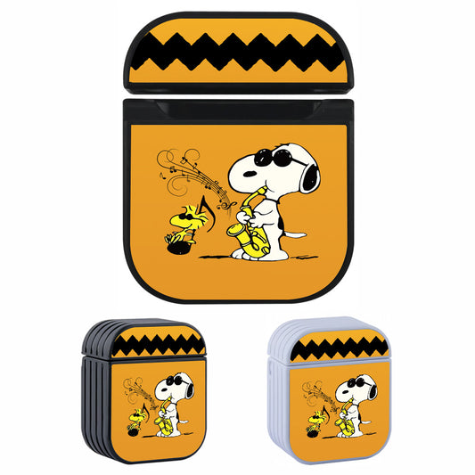 Snoopy Saxophone Player Hard Plastic Case Cover For Apple Airpods