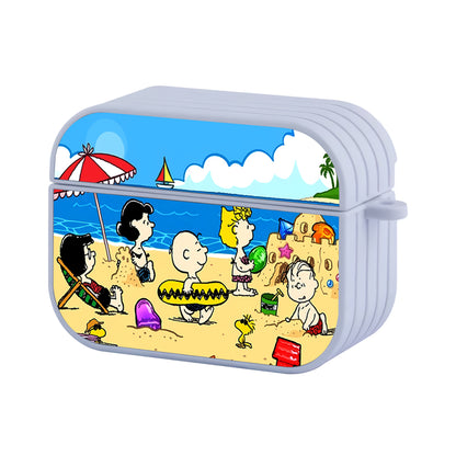 Snoopy Sunbathing on The Beach Hard Plastic Case Cover For Apple Airpods Pro