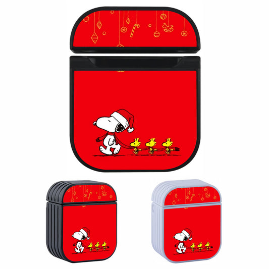 Snoopy Woodstock Christmas Hard Plastic Case Cover For Apple Airpods