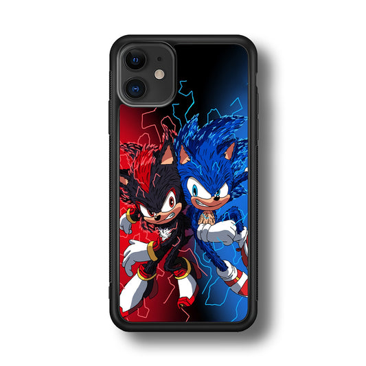 Sonic Red and Blue Fire Storm iPhone 11 Case