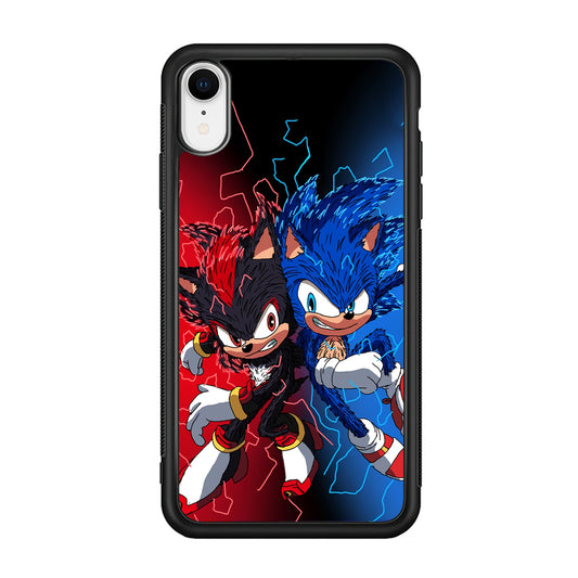 Sonic Red and Blue Fire Storm iPhone XR Case