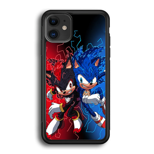 Sonic Red and Blue Fire Storm iPhone 12 Case